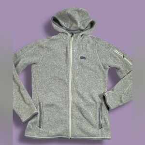 Patagonia Women's Better Sweater Fleece Hooded Jacket Large Gray